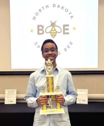 Minot 8th grader wins second state spelling bee